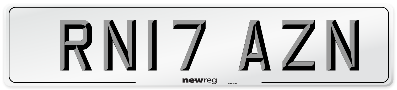 RN17 AZN Number Plate from New Reg